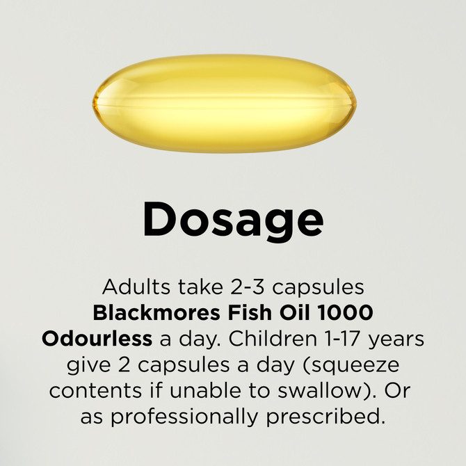Blackmores Fish Oil Odourless 1000 400 Capsules