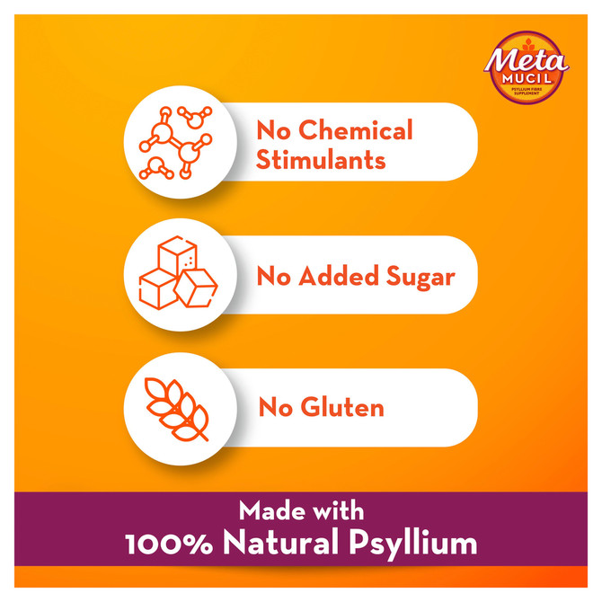 Metamucil Powder Sachets 30 Dose Daily Fibre Supplement Smooth Orange 117g