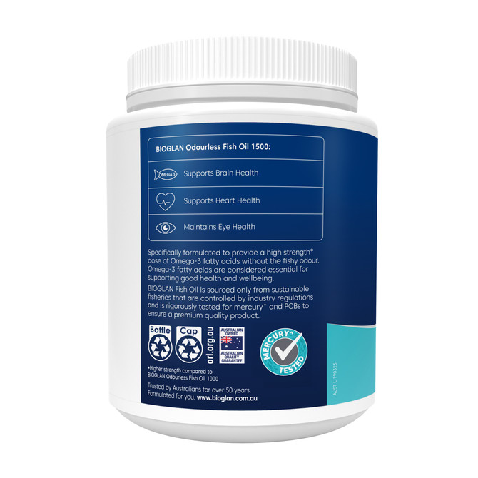 Bioglan Odourless Fish Oil 1500mg 400s