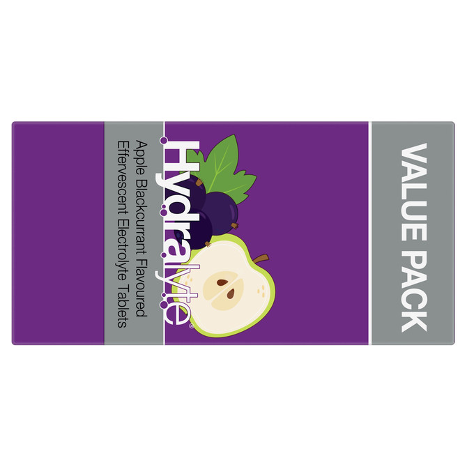 Hydralyte Effervescent Electrolyte Tablets Apple Blackcurrent Flavoured 40 Tablets