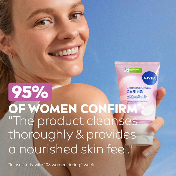 NIVEA Caring Cleansing Cream Wash 150ml 