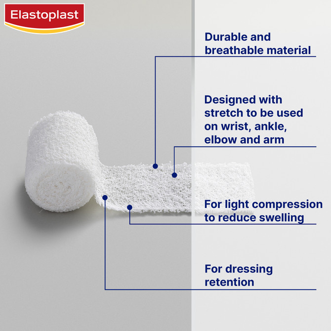 Elastoplast Medium Weight Crepe Bandage Unstretched 7.5cm x 1.6m