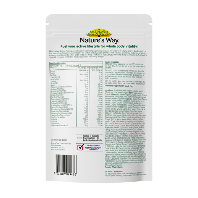 Nature's Way Super Greens Plus 100g