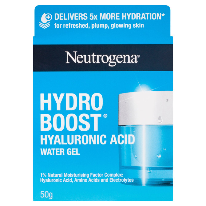 Neutrogena® Hydro Boost® Hyaluronic Acid Water Gel Moisturiser – Lightweight, Intense Hydration Face Gel with Amino Acids & Electrolytes (50g)