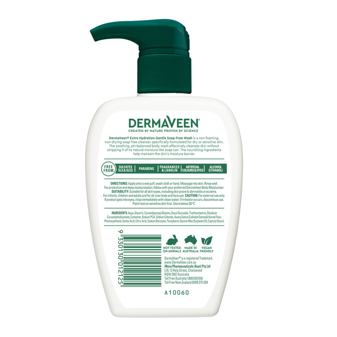 DermaVeen Extra Hydration Gentle Soap-Free Wash 250mL