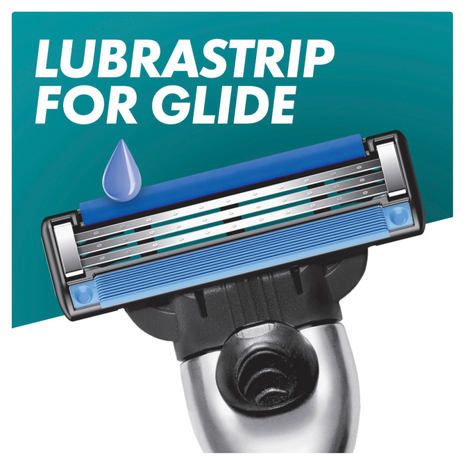 Gillette Mach3+ Razor 1 Handle + 2 Cartridges, Shave Care