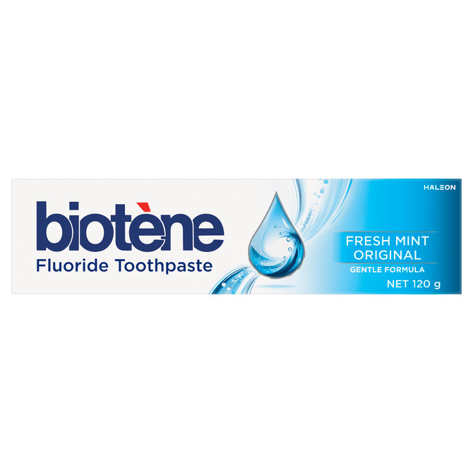 Biotene Dry Mouth Relief Fluoride Toothpaste Fresh Mint Original 120g