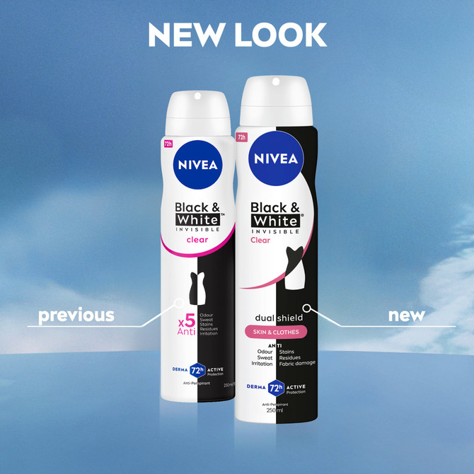 NIVEA BLACK & WHITE INVISIBLE Clear Aerosol 250ml