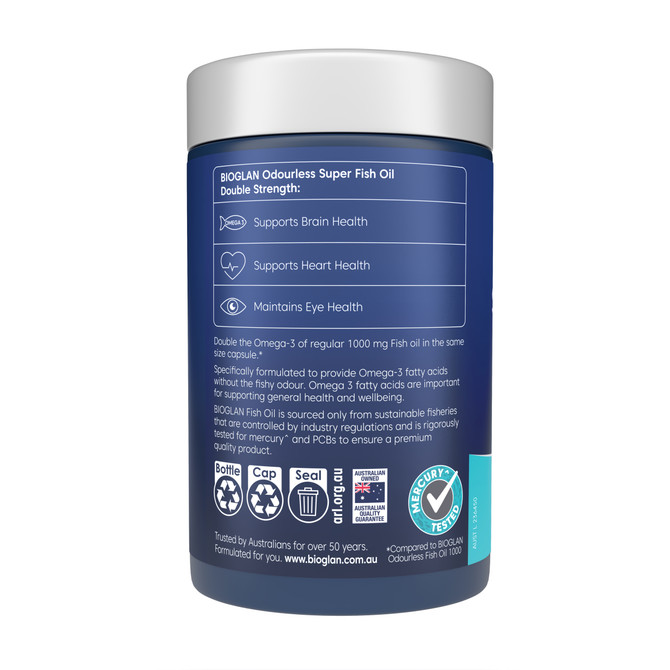 Bioglan Odourless Super Fish Oil Double Strength 200s