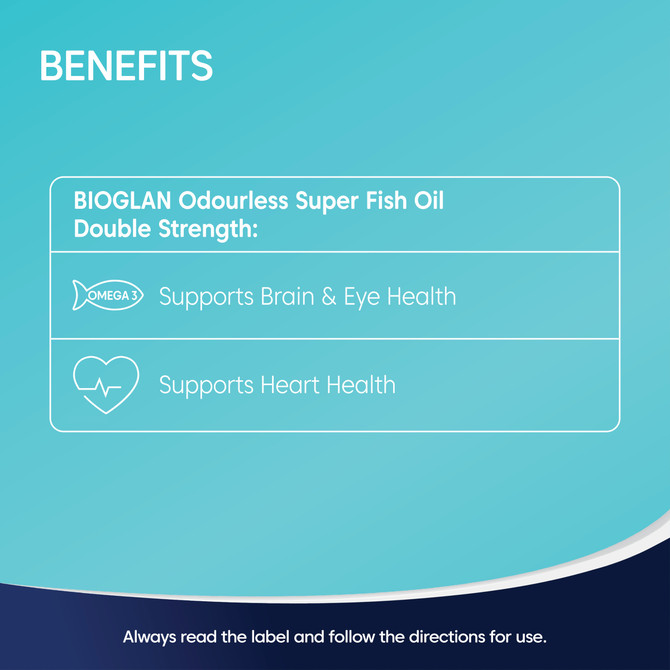 Bioglan Odourless Super Fish Oil Double Strength 200s