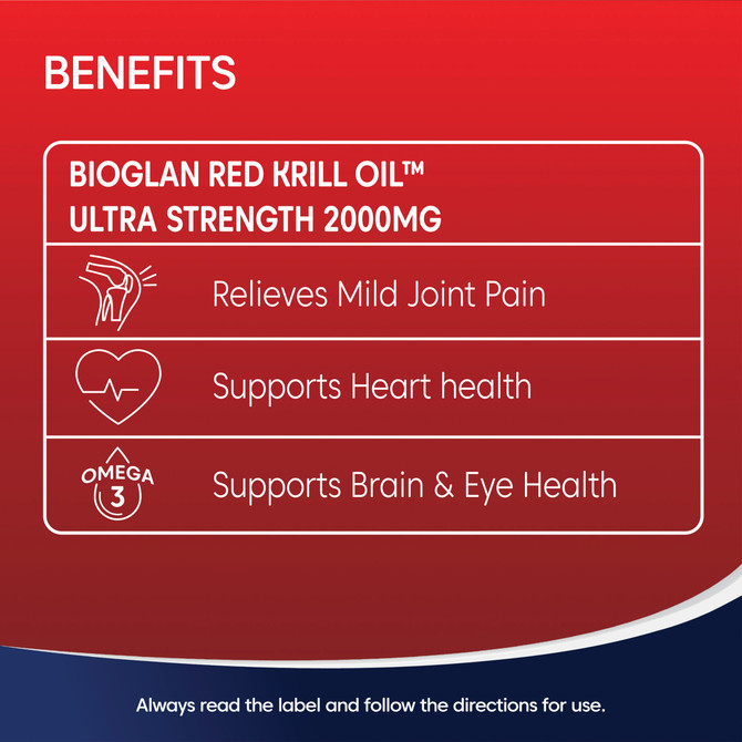 Bioglan Red Krill Oil Ultra Strength 2000mg 30s