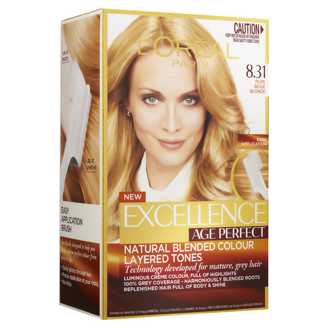 L'Oréal Paris Excellence Age Perfect Permanent Hair Colour - 8.31 Pure Beige Blonde (Natural Blended Colour)