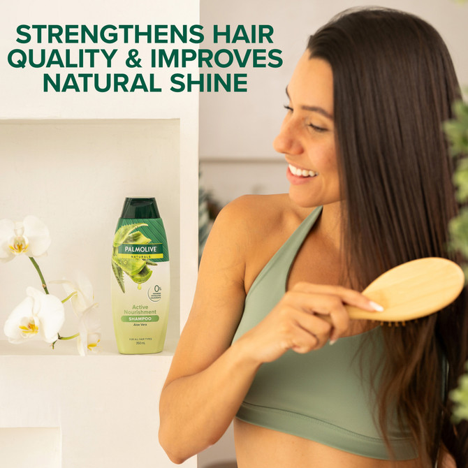 Palmolive Naturals Hair Shampoo, 350mL, Active Nourishment with Natural Aloe Vera Extract
