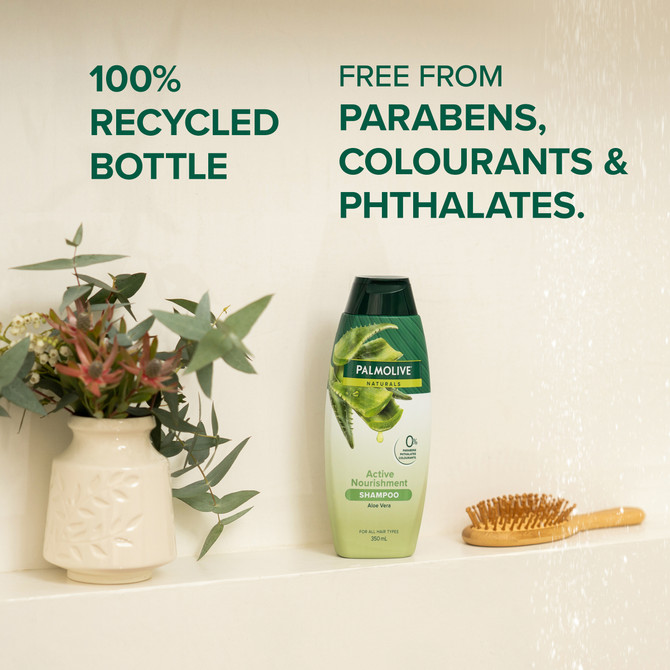 Palmolive Naturals Hair Shampoo, 350mL, Active Nourishment with Natural Aloe Vera Extract