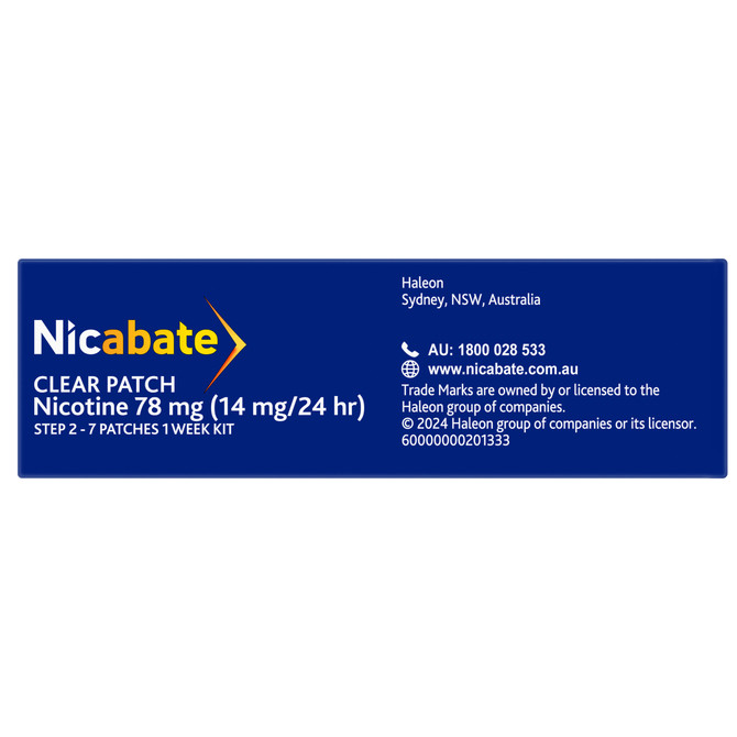 Nicabate Clear Patch 14mg 7 Pack