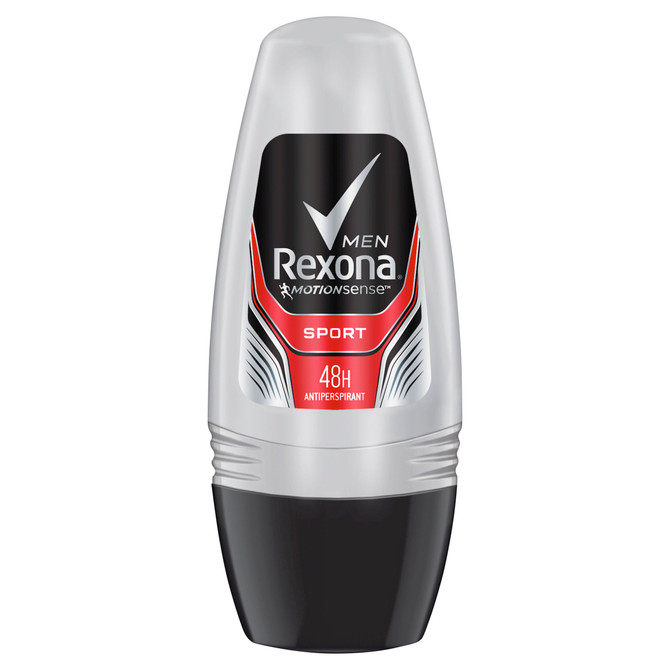 REXONA Men Antiperspirant Roll On Deodorant Sport for up to 48 hour protection from sweat and odour 50mL 1