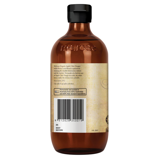 Melrose Organic Apple Cider Vinegar and Honey 500mL