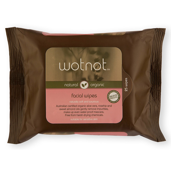 Wotnot Facial Wipes For Combination Sensitive Skin 25 Wipes