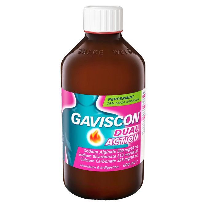 Gaviscon Dual Action Liquid Peppermint 600ml