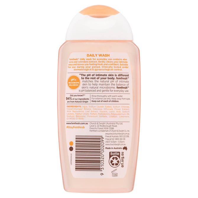 femfresh Daily Soap-free Intimate Wash with Aloe Vera & Calendula Extracts 250mL