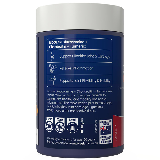 Bioglan Glucosamine, Chondroitin + Turmeric 120 Tablets