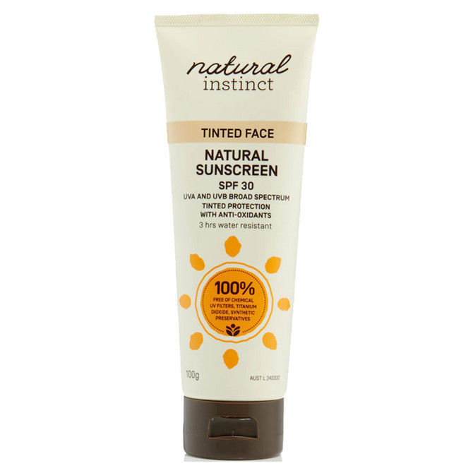 Natural Instinct Tinted Face Natural Sunscreen SPF30 100g