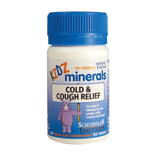 Schuessler Kidz Minerals Cold & Cough Relief Strawberry 100 Tablets