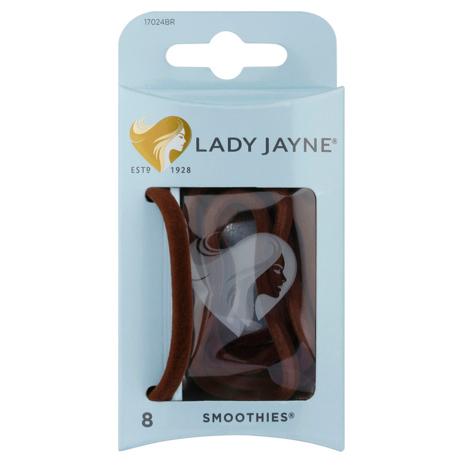 Lady Jayne Smoothies Luxury Velvet Elastics 8 Pcs Brown
