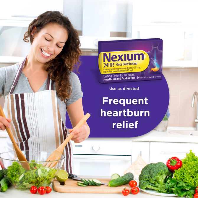 Nexium 24HR Once Daily Dosing 7 enteric coated tablets