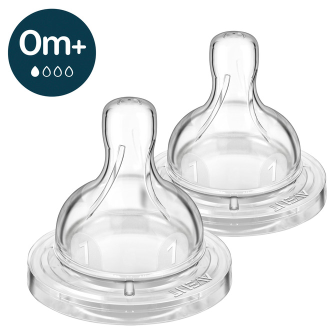 Philips Avent Anti-Colic Teats, 0 month+, 2-pack,