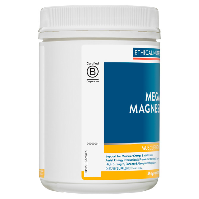 Ethical Nutrients Mega Magnesium Powder Citrus 450g