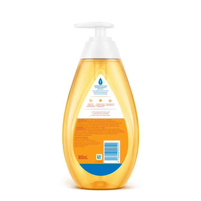 Johnson’s Baby Shampoo with Aloe & Pro-Vitamin B5 800mL – Gentle No More Tears Baby Hair Care Shampoo