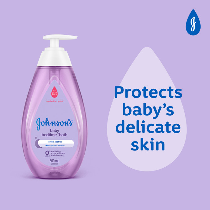 Johnson's Bedtime Gentle Calming Jasmine & Lily Scented Tear-Free Baby Bath 750mL