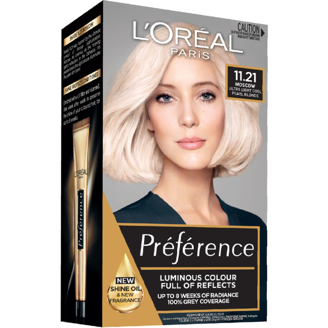 L'Oréal Paris Préférence Permanent Hair Colour - 11.21 Moscow (Ultra Light Cool Pearl Blonde)