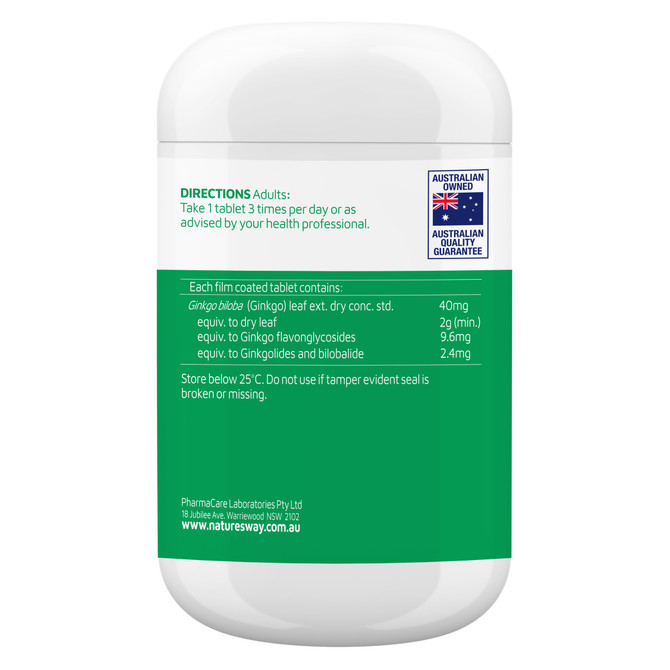 Nature's Way Ginkgo 2000 Brain & Memory 120s