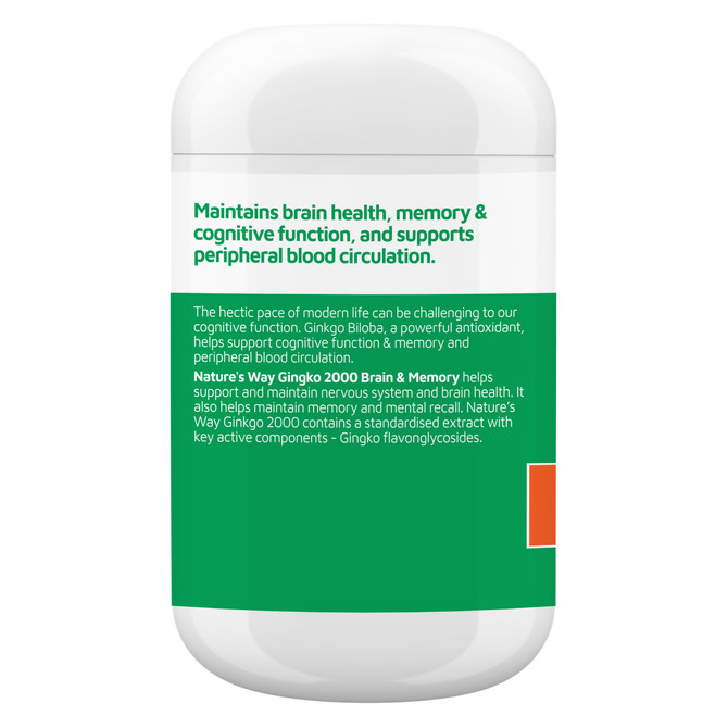 Nature's Way Ginkgo 2000 Brain & Memory 120s
