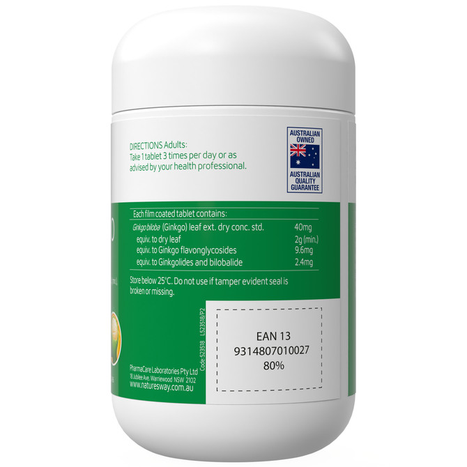 Nature's Way Ginkgo 2000 Brain & Memory 120s