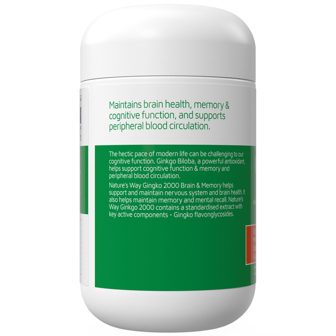 Nature's Way Ginkgo 2000 Brain & Memory 120s