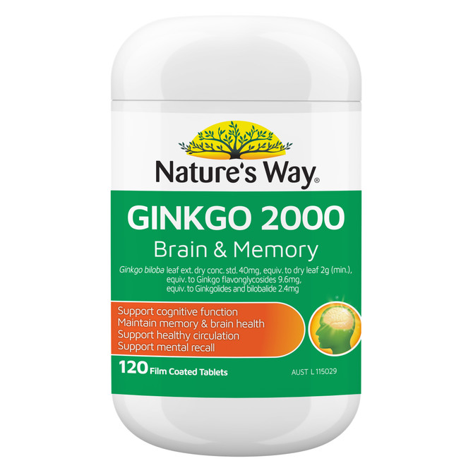 Nature's Way Ginkgo 2000 Brain & Memory 120s