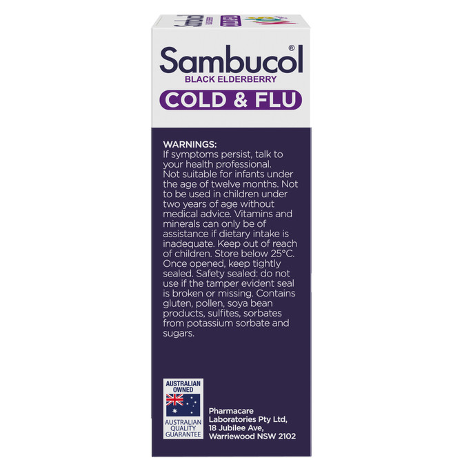 Sambucol Black Elderberry Cold & Flu Relief Kids Liquid 120ml