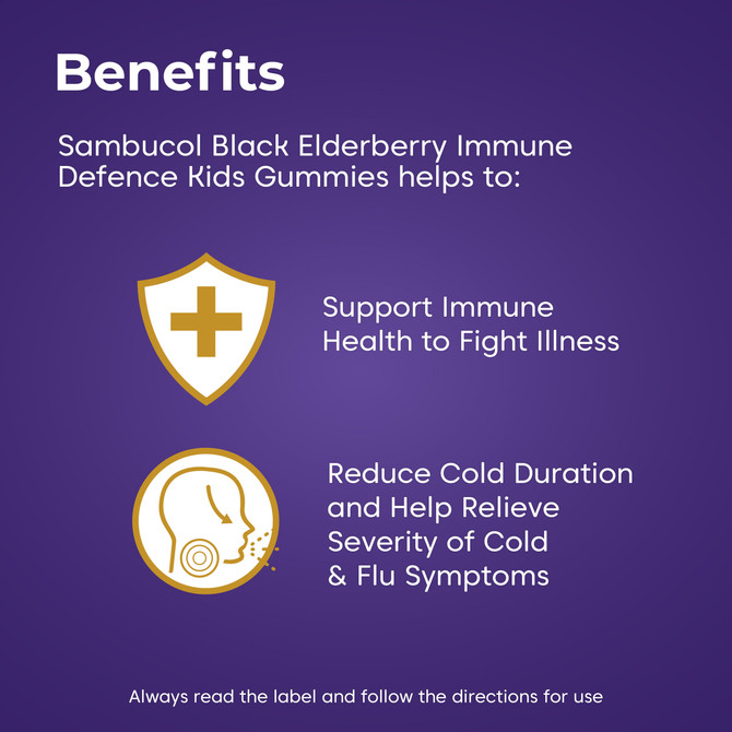 Sambucol Black Elderberry Immune Defence Kids Gummies 50s