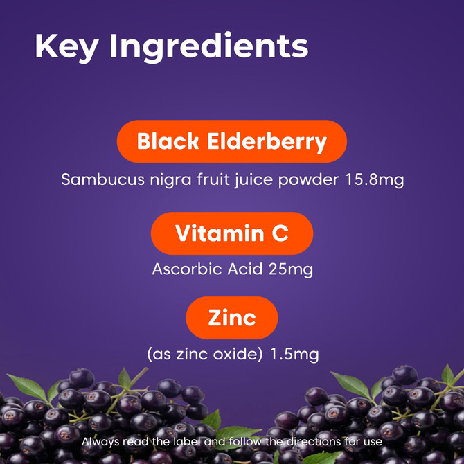 Sambucol Black Elderberry Immune Defence Kids Gummies 50s