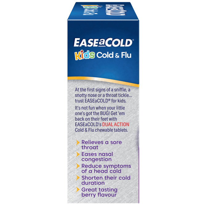 EASEaCOLD Kids Cold & Flu Chewable Berry Tablets 24s 