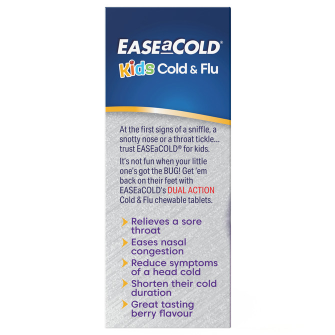 EASEaCOLD Kids Cold & Flu Chewable Berry Tablets 24s 