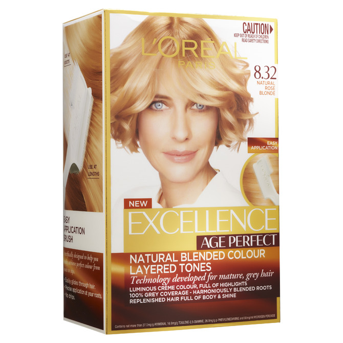L'Oréal Paris Excellence Age Perfect Permanent Hair Colour - 8.32 Natural Rose Blonde (Natural Blended Colour)