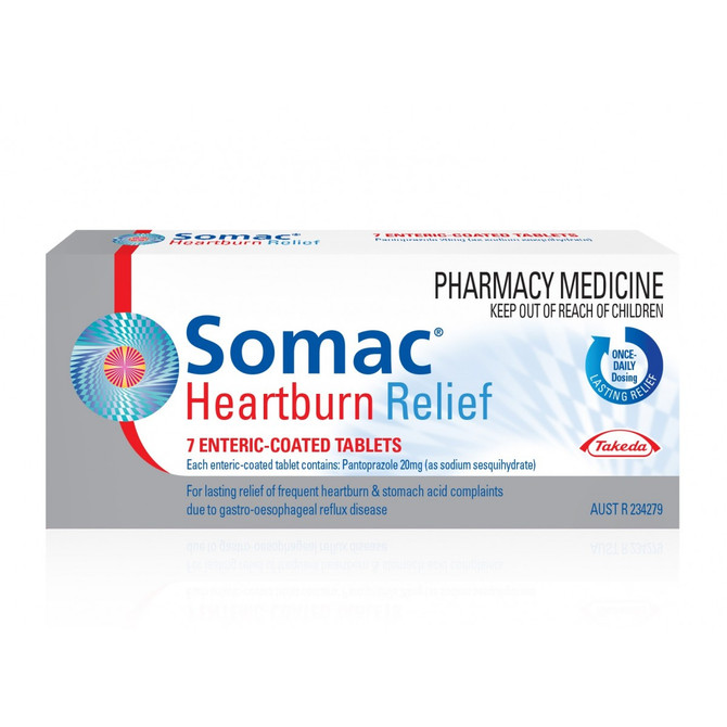 Somac Heartburn Relief 7 Enteric Coated Tablets