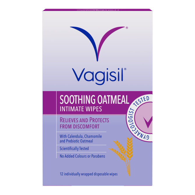 Vagisil Soothing Oatmeal Intimate Wipes 12s