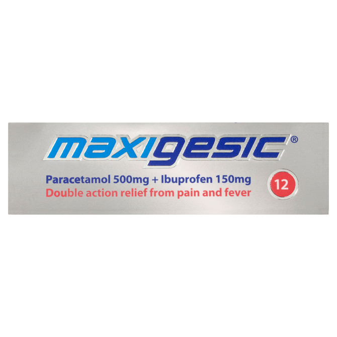 Maxigesic® Double Action Pain Relief 12 Tablets