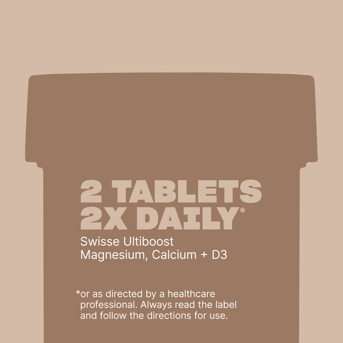 Swisse Ultiboost Magnesium, Calcium + D3 120 Tablets