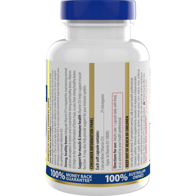 Caruso's Vitamin D3 1000IU 250 Capsules